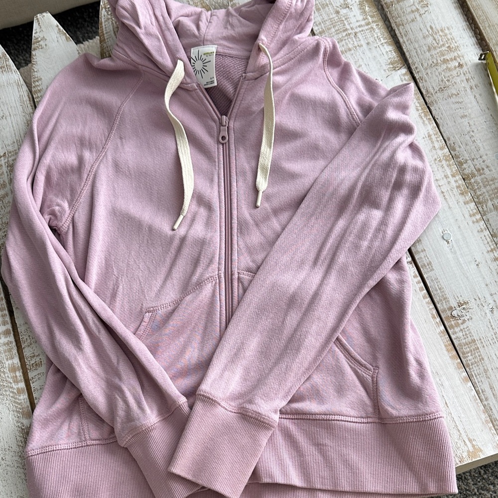 Aerie Offline Zip up hooded sweatshirt size S light purple